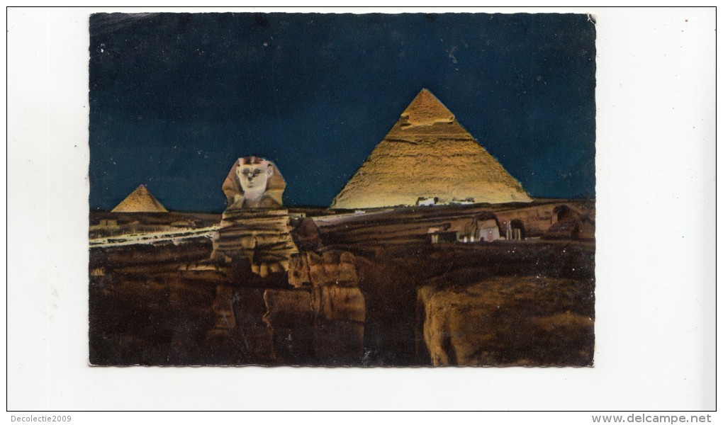 BF27055 Giza Sphinx And Pyramids Egypt Front/back Image - Sphynx
