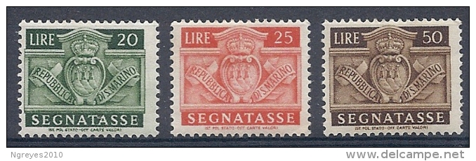 140015381  SAN MARINO   YVERT  TAXE  Nº  76/8  */MH - Timbres-taxe