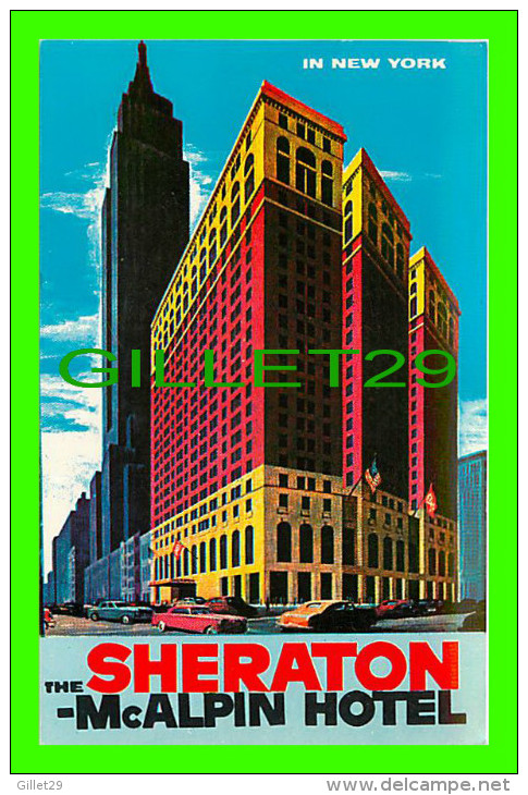 NEW YORK CITY, NY - SHERATON-McALPIN HOTEL - LUSTERCHROME - - Bars, Hotels & Restaurants