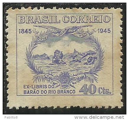 BRAZIL - BRASIL - BRASILE - BRÉSIL 1945  PACIFICATION OF RIO GRANDE DO SUL BRANCO CENTENARY  MNH - Ungebraucht