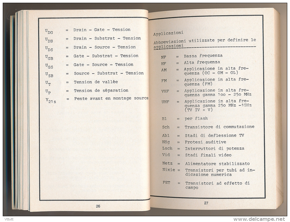 Livre Technique : Datentabelle Transistoren, Caractéristique Transistor, Europa, Band 1 en 4 langues, 227 pages