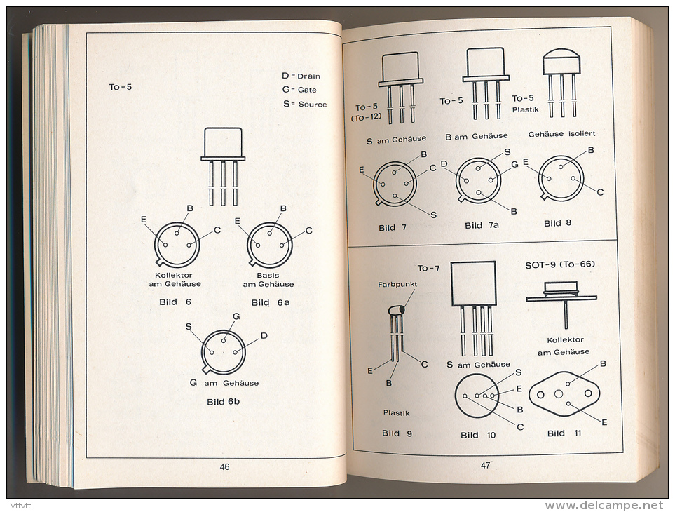 Livre Technique : Datentabelle Transistoren, Caractéristique Transistor, Europa, Band 1 en 4 langues, 227 pages