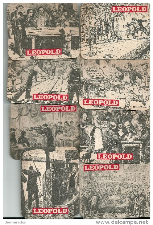 Leopold  Serie 8 Stuks  - Oude Gezeltschapspelen   -  Ook Per 1 Stuk Te  Koop - Sous-bocks