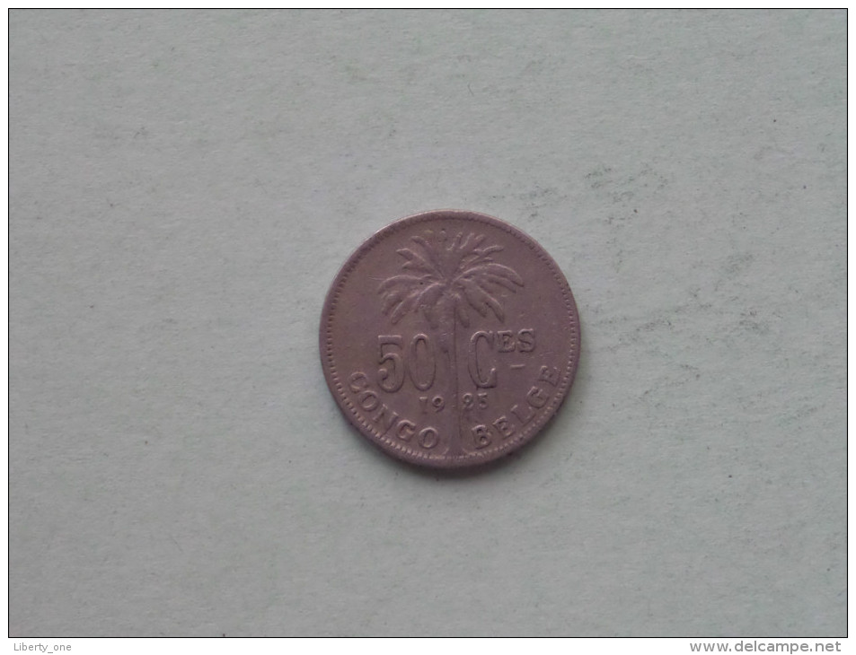 50 Cent 1925 ( FR ) / KM 22 ( Uncleaned - Details Zie Foto´s ) ! - 1910-1934: Albert I