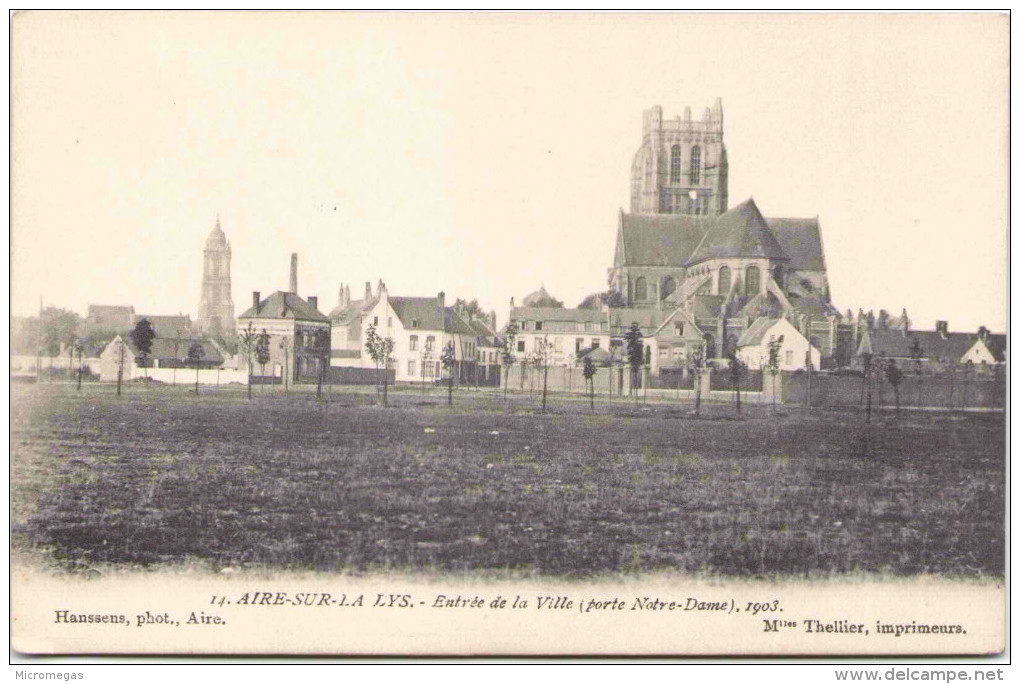 AIRE-sur-la-LYS - Entrée De La Ville (porte Notre-Dame) 1903 - Aire Sur La Lys