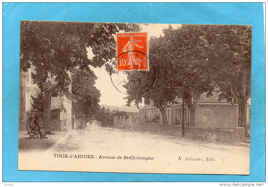 La Tour D'aigues-avenue De St Christophe-a Voyagé En 1915 - La Tour D'Aigues