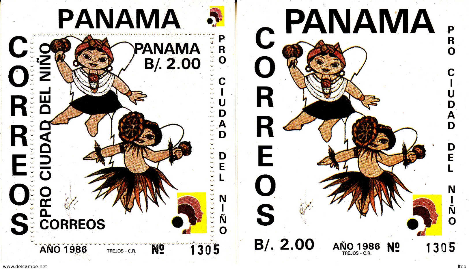 Panama Bf 38 / 38a 20e Anniversaire De La Cité Des Enfants ( Dentelé Et Non Dentelé ) - Panama