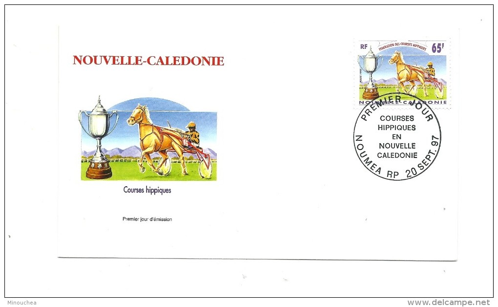 FDC Nouvelle Calédonie - Courses Hippiques - Oblitération 20/09/1997 Nouméa (1er Jour) - Used Stamps