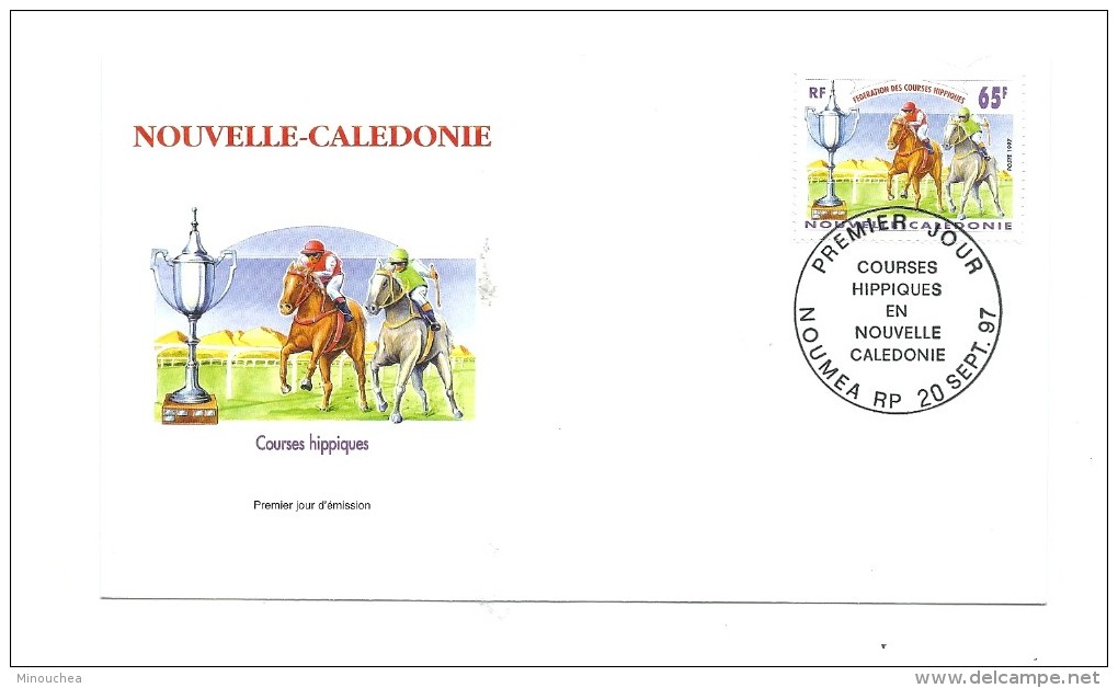 FDC Nouvelle Calédonie - Courses Hippiques - Oblitération 20/09/1997 Nouméa (1er Jour) - Gebruikt