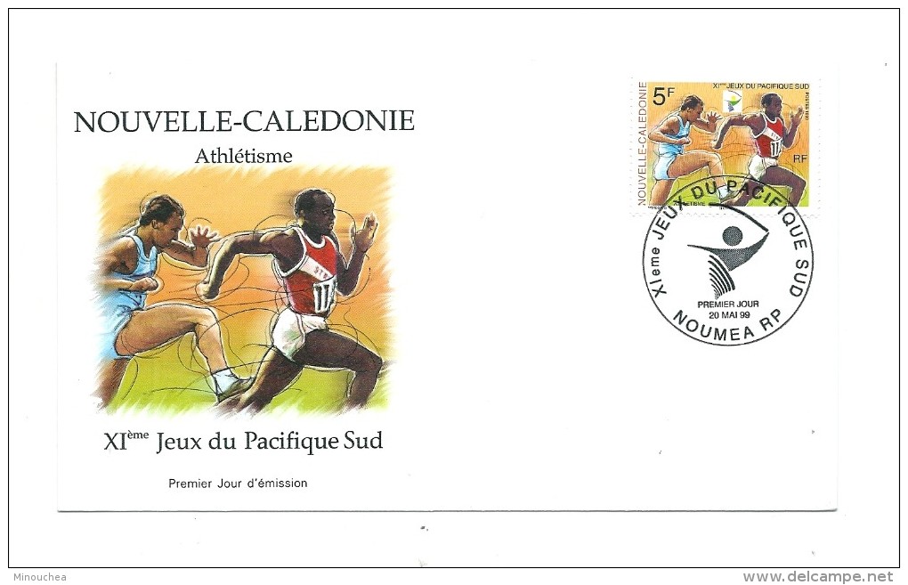FDC Nouvelle Calédonie - Jeux Du Pacifique Sud : Athlétisme - Oblitération 20/05/1999 Nouméa (1er Jour) - Gebruikt