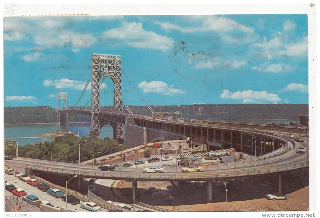 BF27927 George Washington Bridge Hudson River USA   Front/back Image - Hudson River