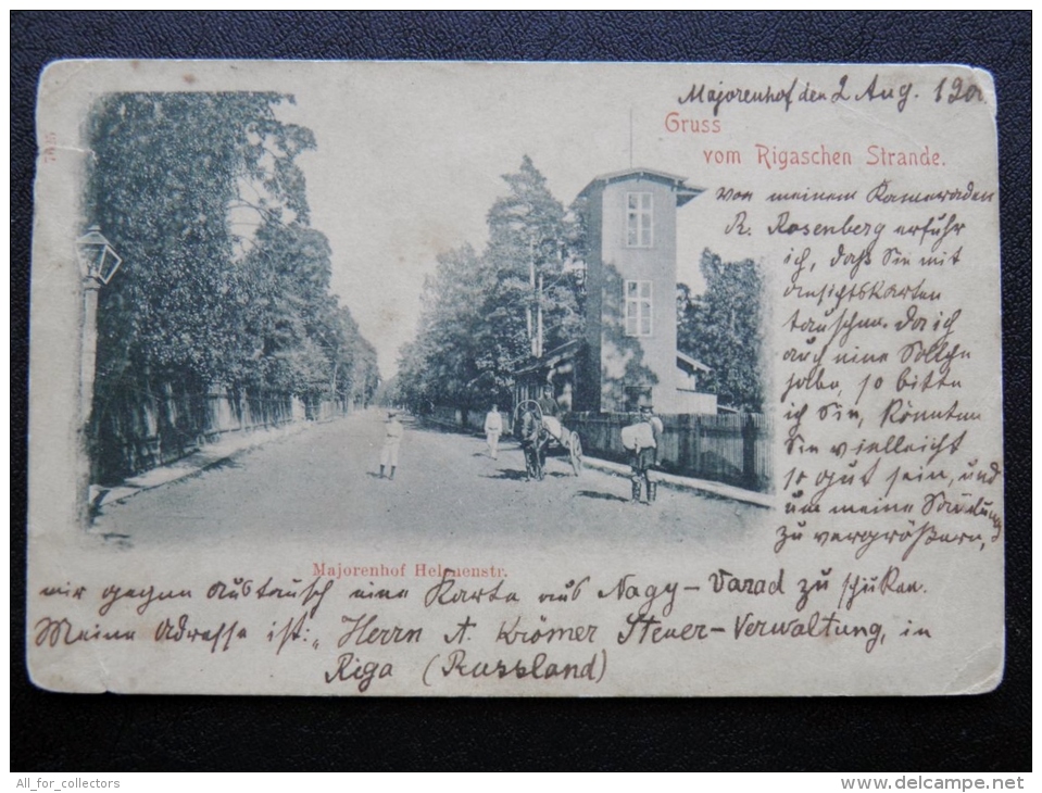 Old Post Card From Latvia Riga Gruss Vom Rigaschen Strande - Letonia