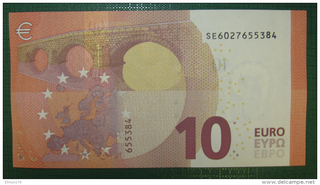 10 Euro S002F2 Italy Serie SE Draghi Perfect UNC - 10 Euro