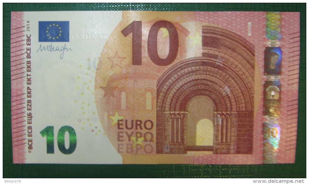 10 Euro S002I1 Italy Serie SF Draghi Perfect UNC - 10 Euro