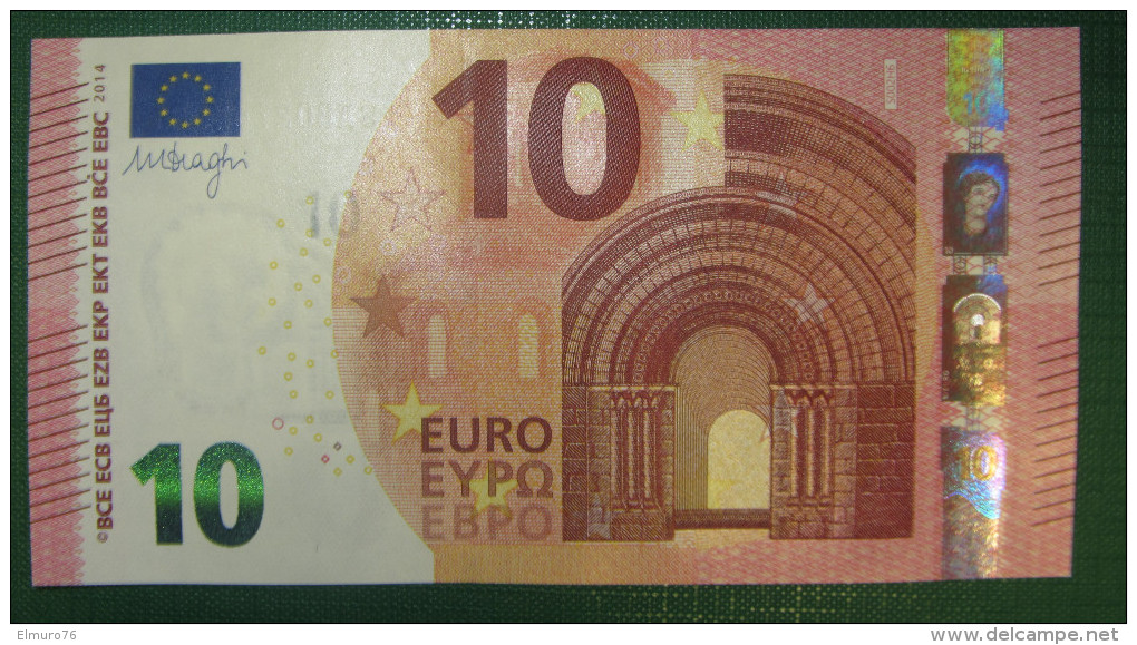 10 Euro S002H6 Italy Serie SA Draghi Perfect UNC - 10 Euro