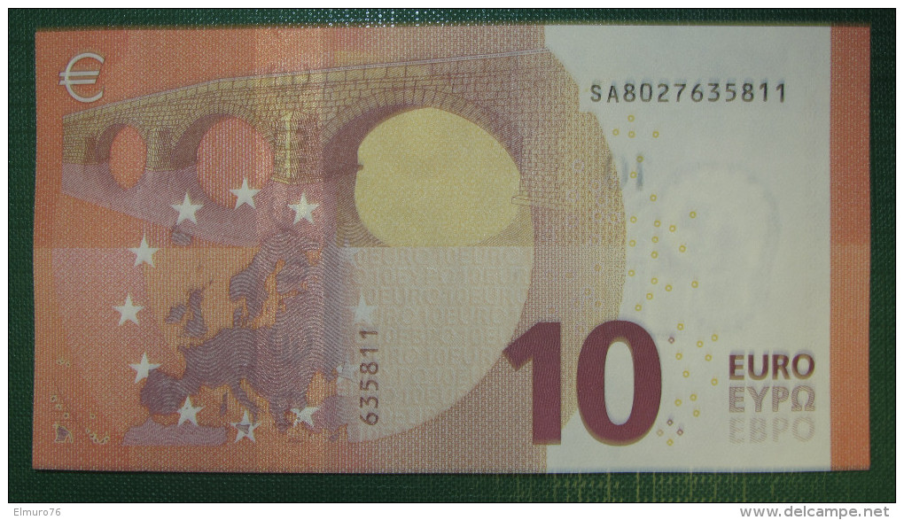 10 Euro S002H6 Italy Serie SA Draghi Perfect UNC - 10 Euro