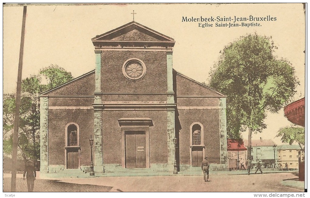 Molenbeek-Saint-Jean-Bruxelles. -  Eglise Saint-Jean-Baptiste;  Prachtige Gekleurde Kaart. - Molenbeek-St-Jean - St-Jans-Molenbeek