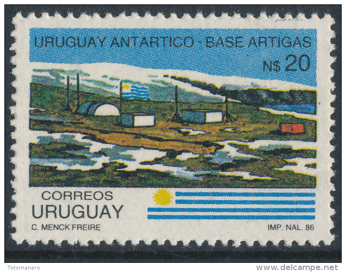 URUGUAY 1986, Antarctic Station ARTIGAS, 1v** - Onderzoeksstations