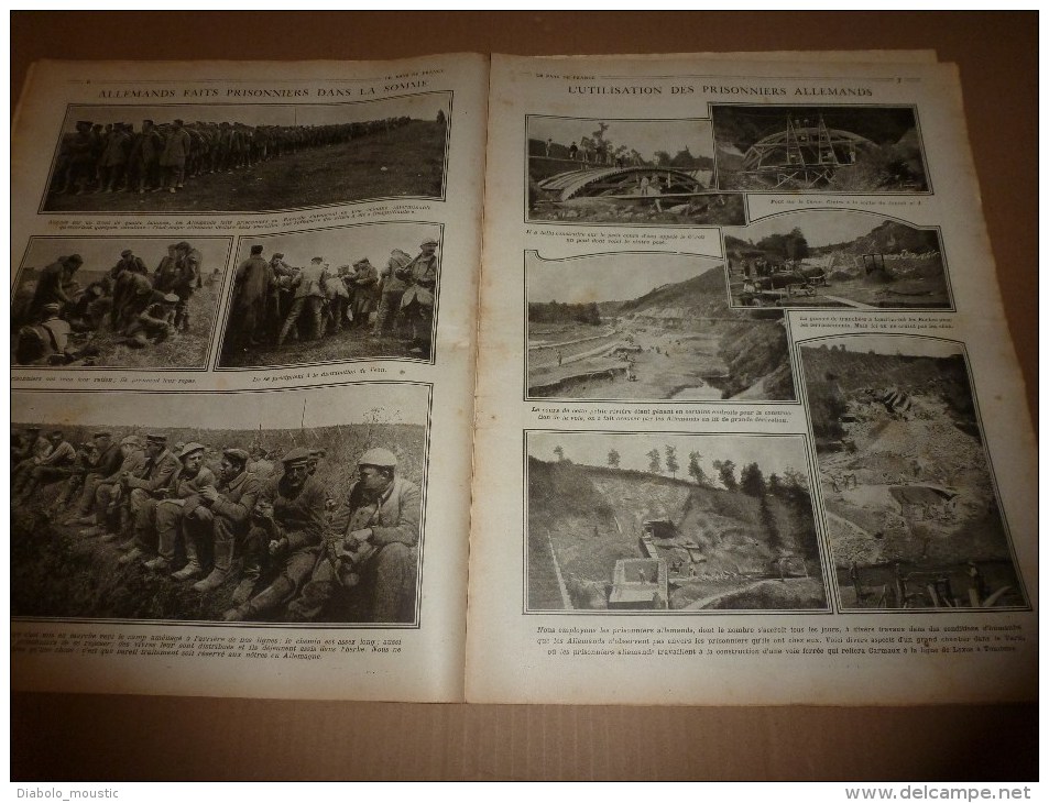 1916 LPDF: Frise;Avion de guerre;Prisonniers allemands;Les CHIENS de GUERRE;Belgique et les belges ERZINDJAN;Malines etc