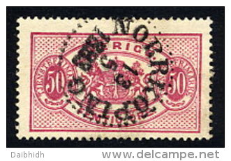 SWEDEN 1892 Official 50 öre Carmine Type II Perforated 13  Used.  SG O39e,  Facit  TJ22B - Service