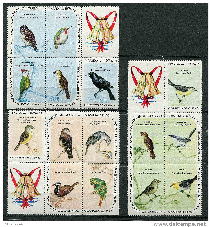 Cuba ** N° 1452 à 1466 (plie) - Noël. Oiseaux - Neufs