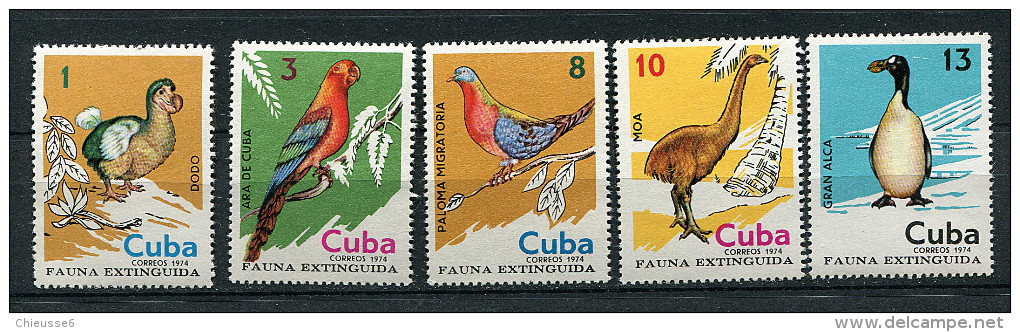 Cuba ** N° 1788 à 1792 - Faune Disparue - Nuevos