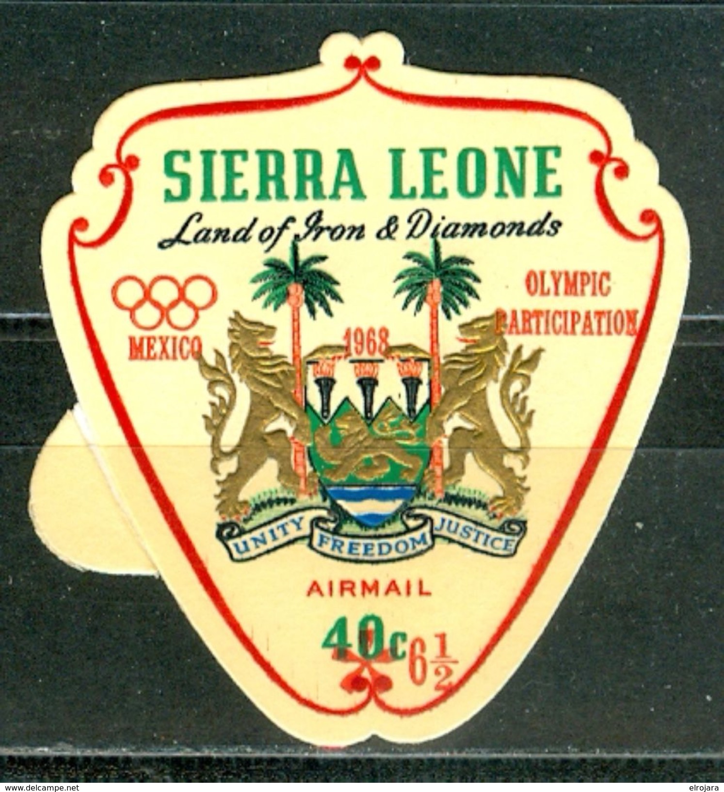 SIERRA LEONE 5 Stamps Self Adhesive - Summer 1968: Mexico City