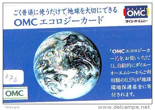 Télécarte Japon * MAP Cate Du Monde * GLOBE (776) SPACE * Mappemonde * Japan Phonecard * Telefonkarte * GLOBUS - Espace