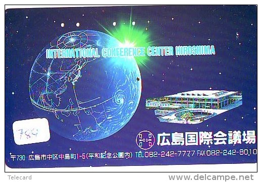 Télécarte Japon * MAP Carte Du Monde * GLOBE (784) SPACE * Mappemonde * Japan Phonecard * Telefonkarte * GLOBUS - Espace