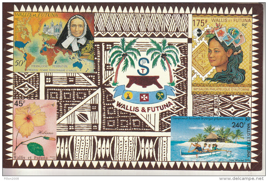 Wallis Et Futuna - Très Belle Carte Reproduction De Timbres - Voir Scan - Wallis-Et-Futuna