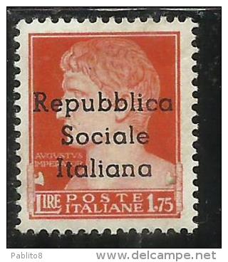 EMISSIONI LOCALI TERAMO 1944 SOPRASTAMPATO D´ ITALIA ITALY OVERPRINTED LIRE 1,75 MNH - Lokale/autonome Uitgaven
