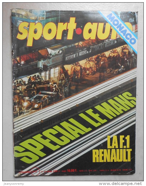 SPORT AUTO. N°185. JUIN 1977. MONACO.  SPECIAL LE MANS. LA F.1 RENAULT. - Sport