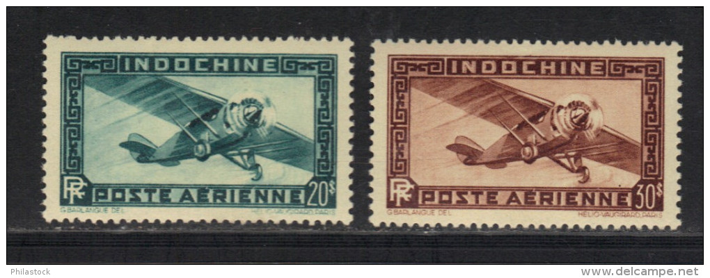 INDOCHINE N° PA 46 & 47 * - Airmail