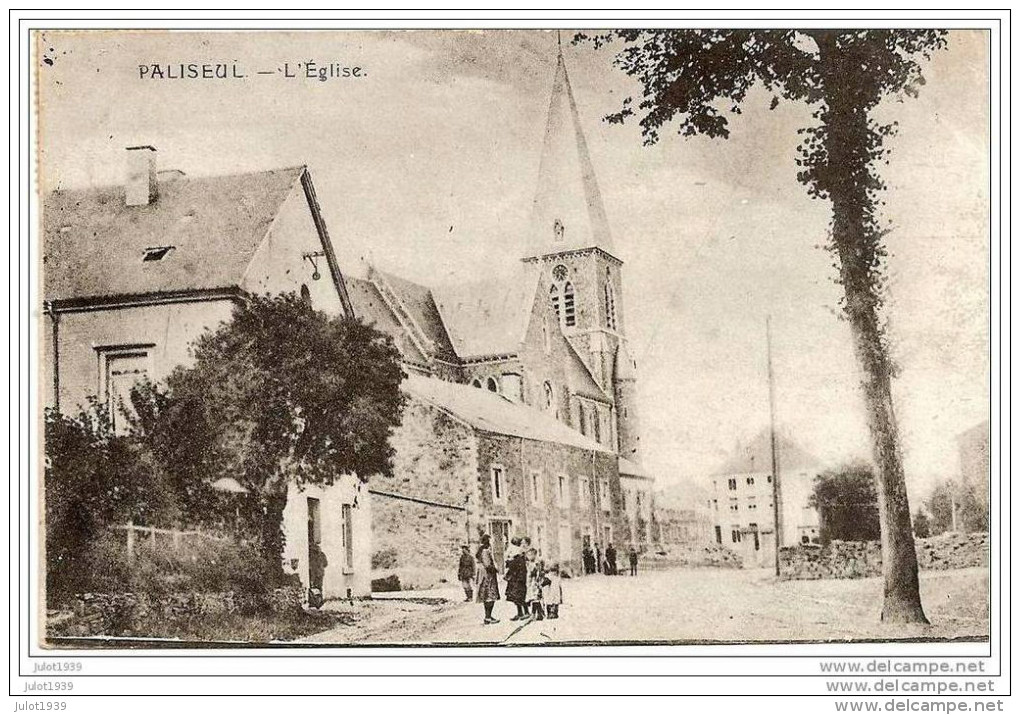 PALISEUL ..--  L´ Eglise .  1919 Vers DALHEM ( Melle Flore GOBLET ) . Voir Verso . - Paliseul