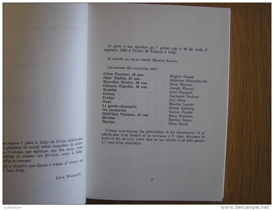 LEON NOEL Li Dictateûr  Comédie 600 Exemplaires Régionalisme Langue Littérature Wallonne Dialecte Patois Parler Wallon - België