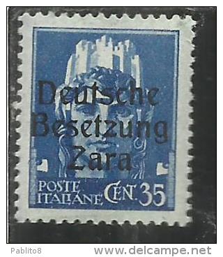 ZARA OCCUPAZIONE TEDESCA 1943 ITALY OVERPRINTED  SOPRASTAMPATO ITALIA CENT. 35 MNH - German Occ.: Zara