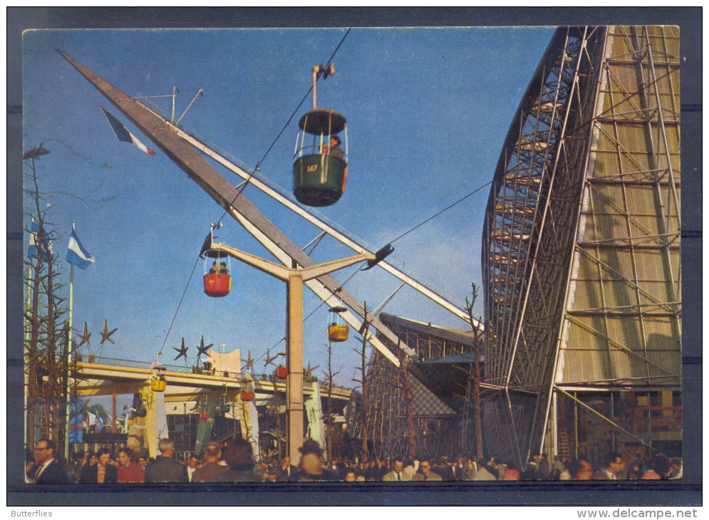 Brussel - Bruxelles - Expo 1958 - Paviljoen Van Frankrijk, Zijzaanzicht. - Weltausstellungen