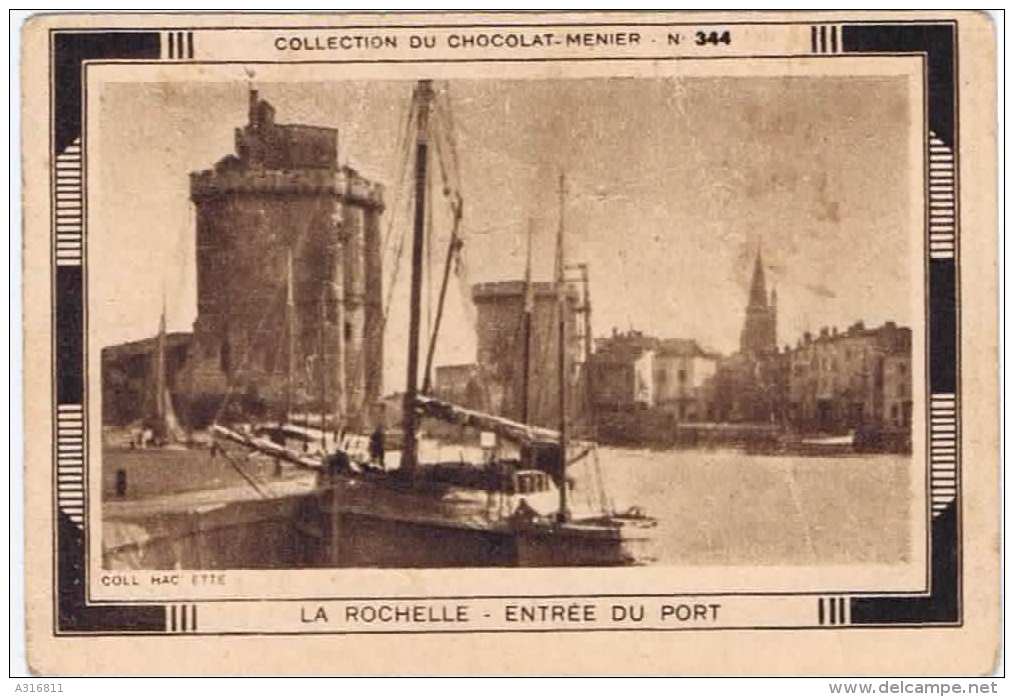 Cpa CROMO La Rochelle Entree Du Port - Menier