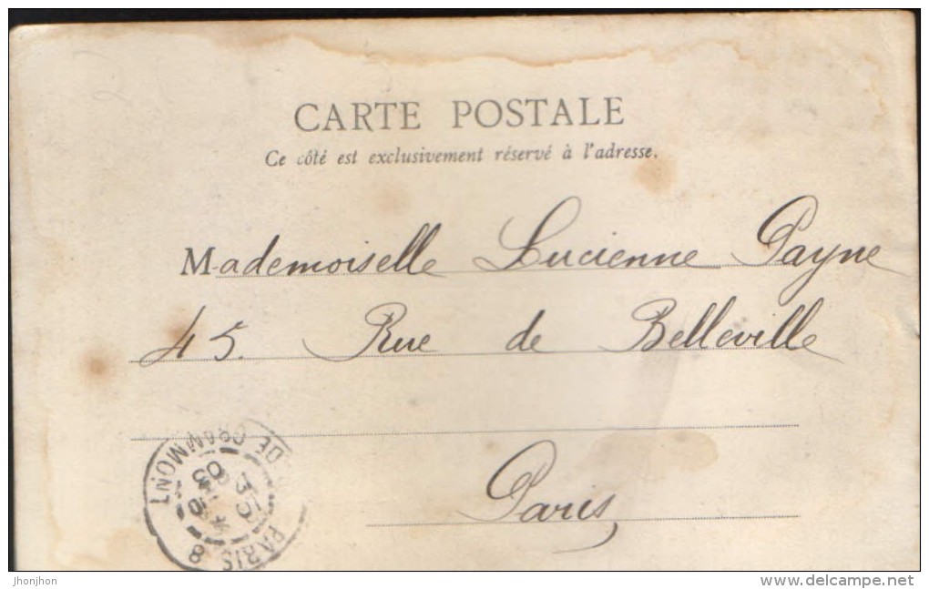 France - Carte Postale Circule En 1903 - Paris - Statue De Louis XIII - 2/scans - Statues