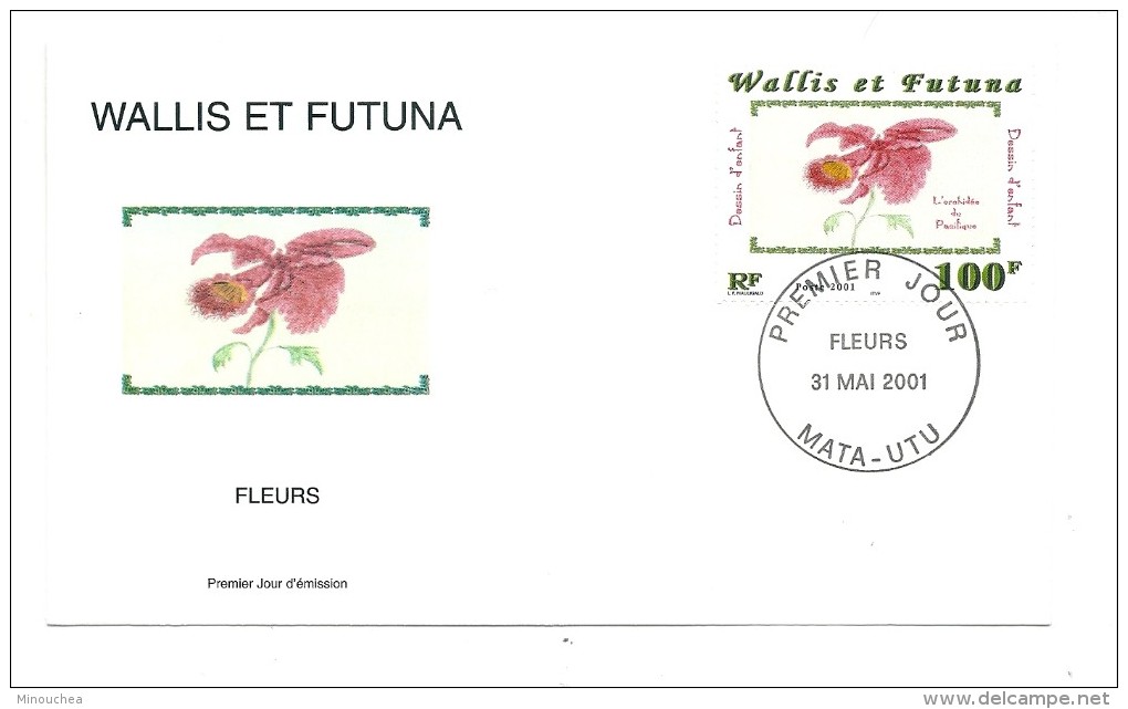 FDC Wallis Et Futuna - Fleurs - Oblitération 31/05/2001 Mata-Utu (1er Jour) - FDC