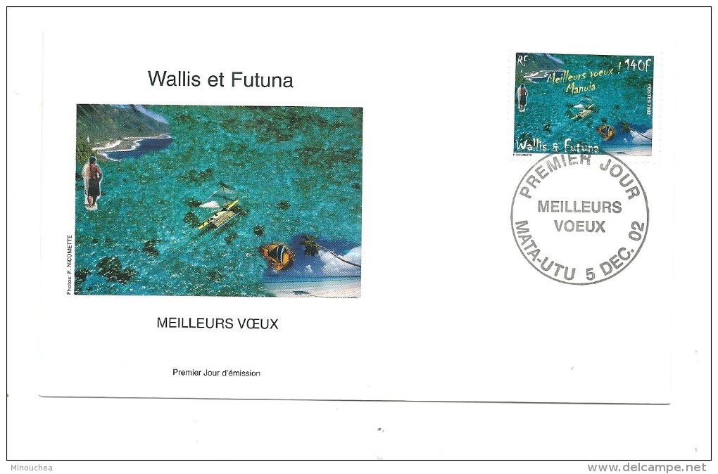 FDC Wallis Et Futuna - Meilleurs Voeux - Oblitération 05/12/2002 Mata-Utu (1er Jour) - FDC