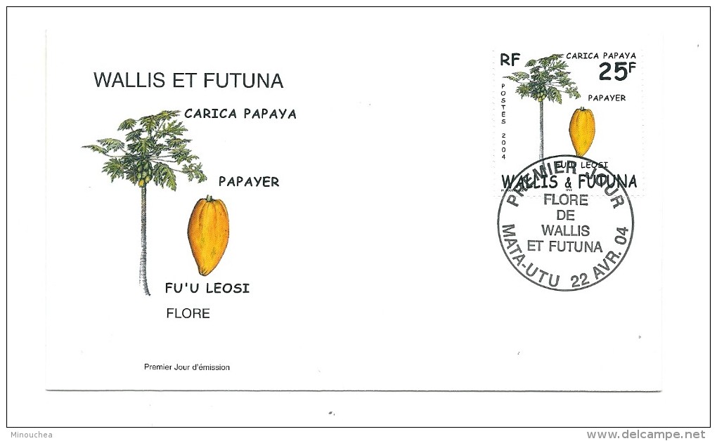 FDC Wallis Et Futuna - Flore De Wallis - Oblitération 22/04/2004 Mata-Utu (1er Jour) - FDC