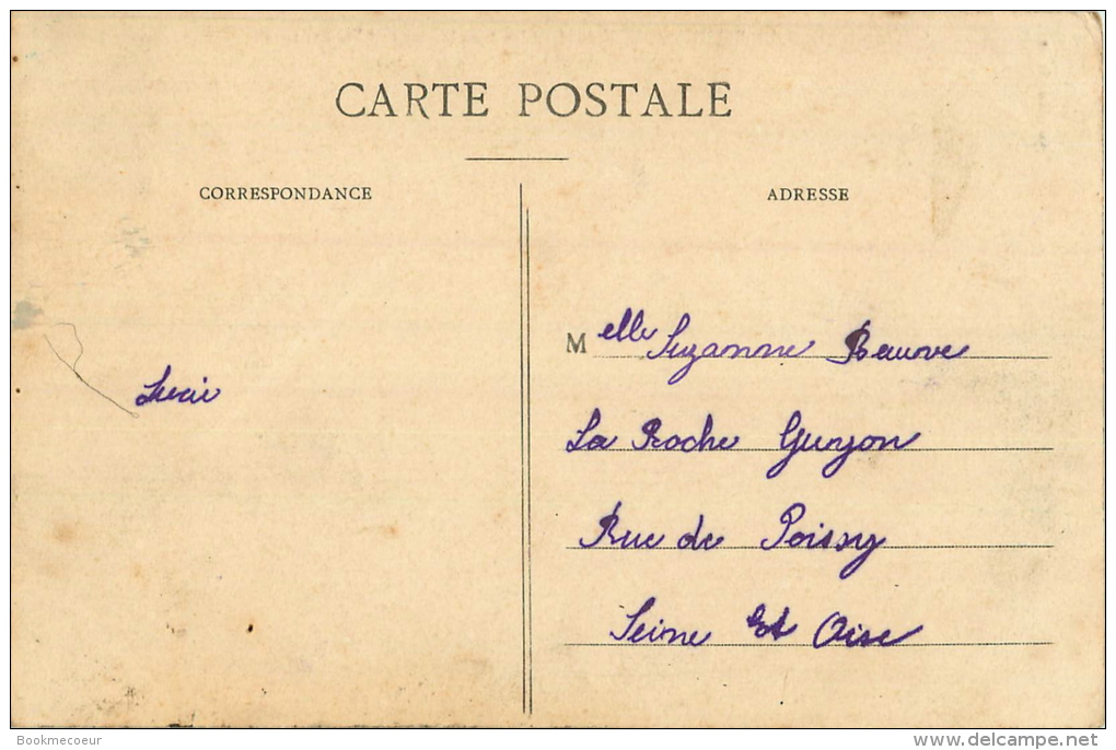 95   LA  ROCHE GUYON Pendant Les Inondations 1er Février 1910 Vue Prise De La Route De Chérence - La Roche Guyon