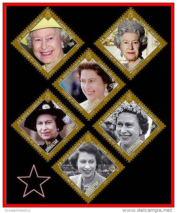 GIBRALTAR 2012 QUEEN ELIZABETH II In DIAMONDS Face VALUE 4£=$6.60 MNH - Familles Royales