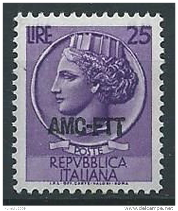 1953-54 TRIESTE A TURRITA 25 LIRE MNH ** - ED928-2 - Ungebraucht