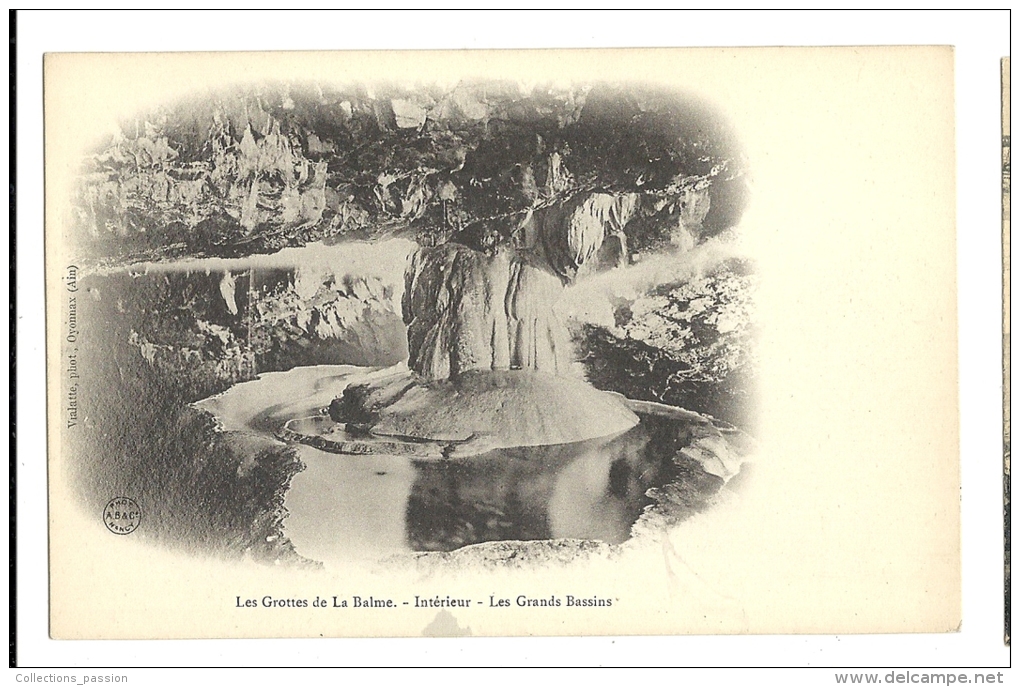 Cp, 38, Les Grottes De La Balme, Intérieur, Les Grands Bassins - La Balme-les-Grottes