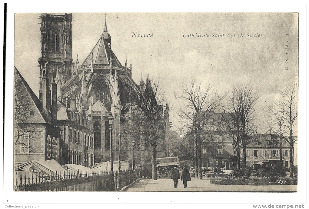 Cp, 58, Nevers, Cathédrale St-Cyr - Nevers