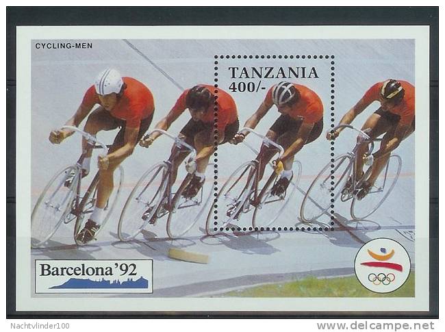 Mua856 SPORT OLYMPISCHE SPELEN WIELRENNEN OLYMPIC GAMES BARCELONA BICYCLE BAHN-VERFOLGUNGSVIERER TANZANIA 1991 PF/MNH - Zomer 1992: Barcelona