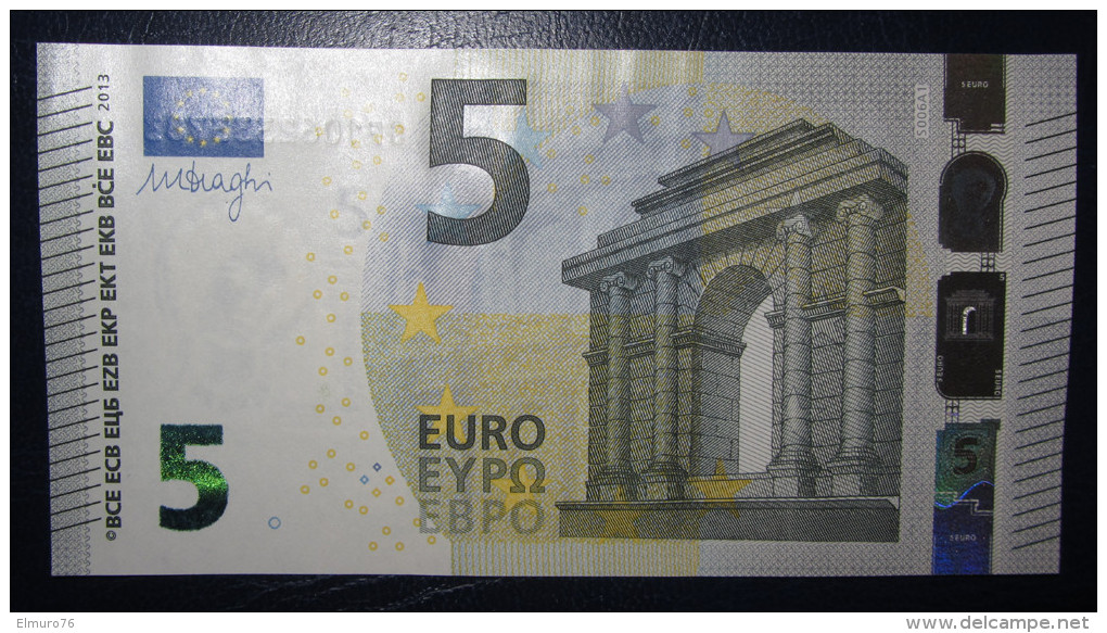 5 EURO S006C2 DRAGHI ITALY ITALIA SERIE SE Perfect UNC - 5 Euro