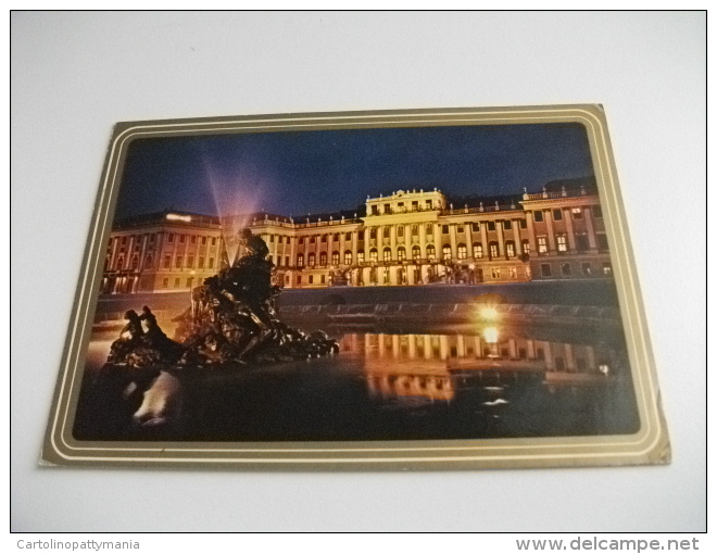 STORIA POSTALE FRANCOBOLLO COMMEMORATIVO AUSTRIA Vienna Wien  Castello Di Schoenbrunn Alla Notte - Vienna Center